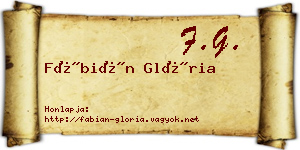 Fábián Glória névjegykártya